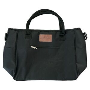 Black Zippered Tote Shoulder Crossbody Travel Bag Chukchansi Casino